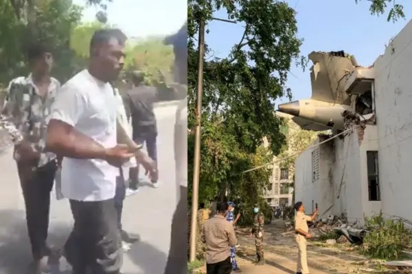 Vishwash Kumar Ramesh, único sobrevivente. Créditos: Reprodução de vídeo rede X / Sam Panthaky AFP